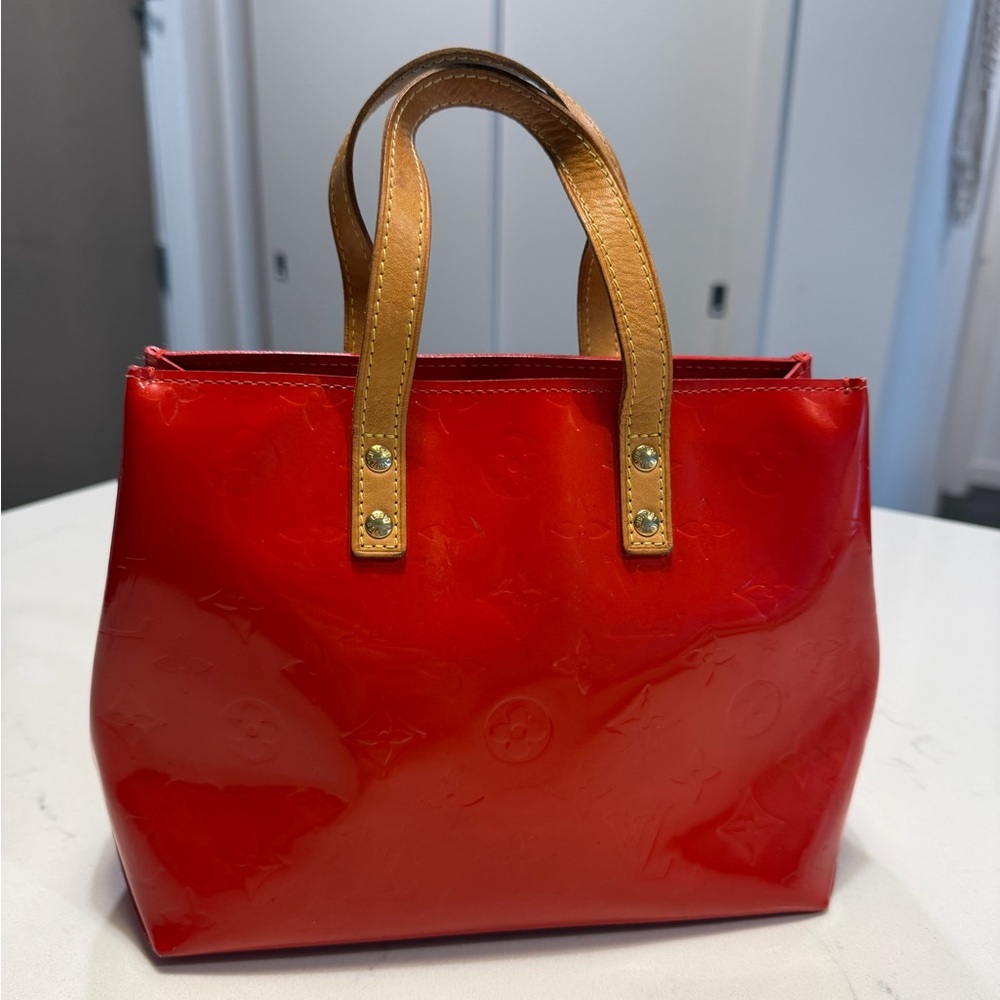 Louis Vuitton Red Patent Vernis Small Tote